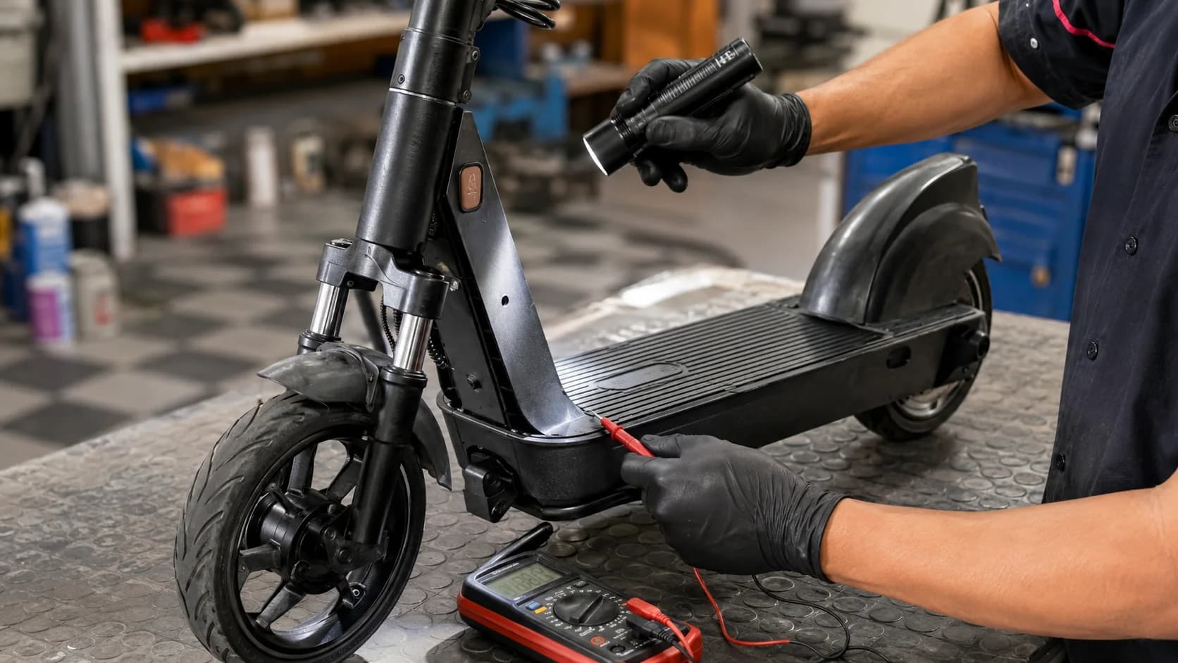 Diagnóstico de batería y chasis en un scooter OKAI usado